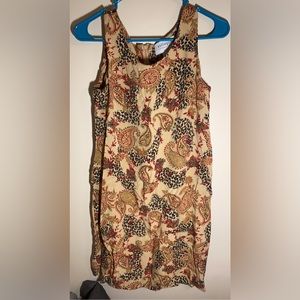 Brown paisley dress